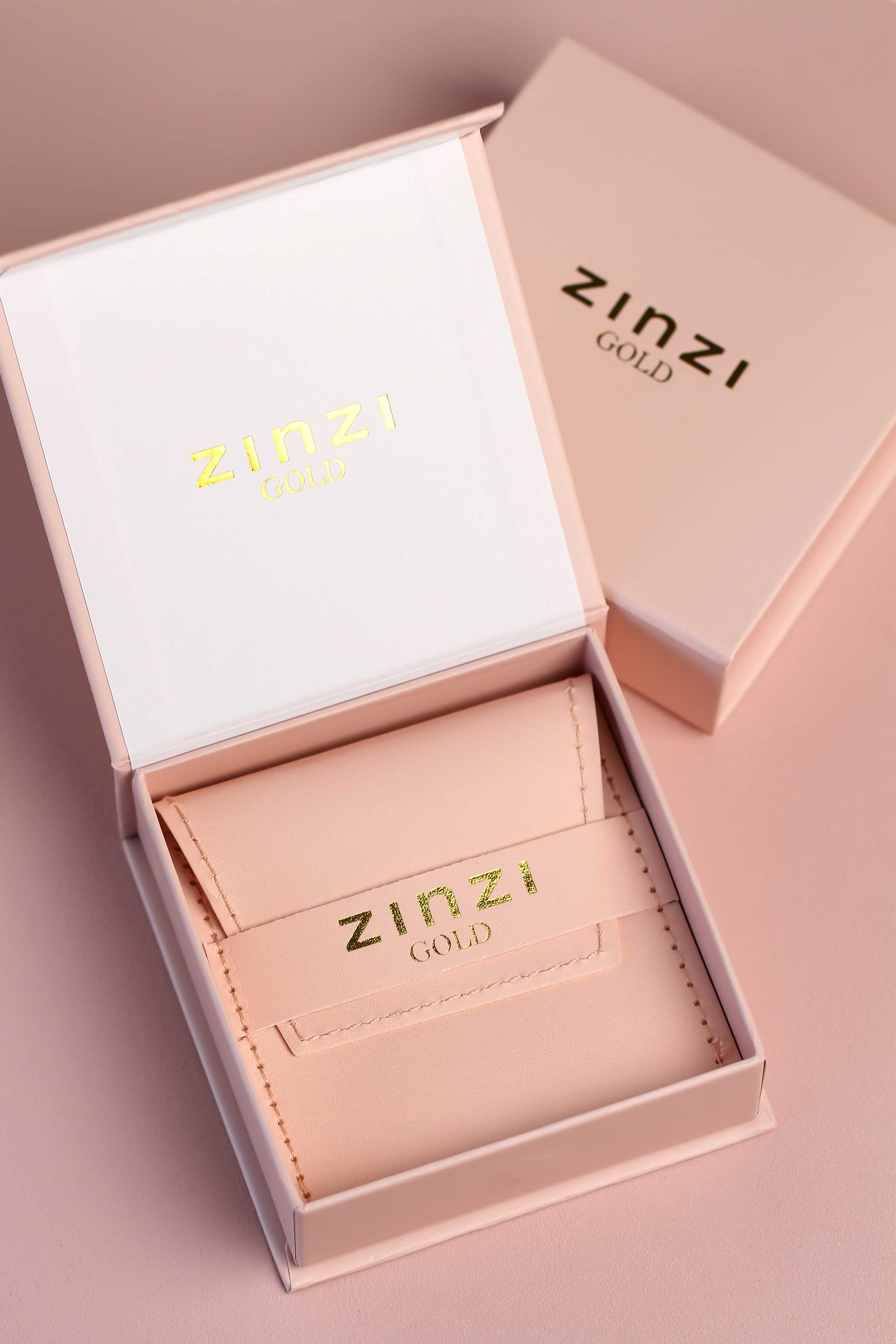 15mm ZINZI Gold 14 krt gouden oorringen bezet met witte zirconia's met luxe klapsluiting 15mm x 2,1mm vierkante buis ZGO429Z