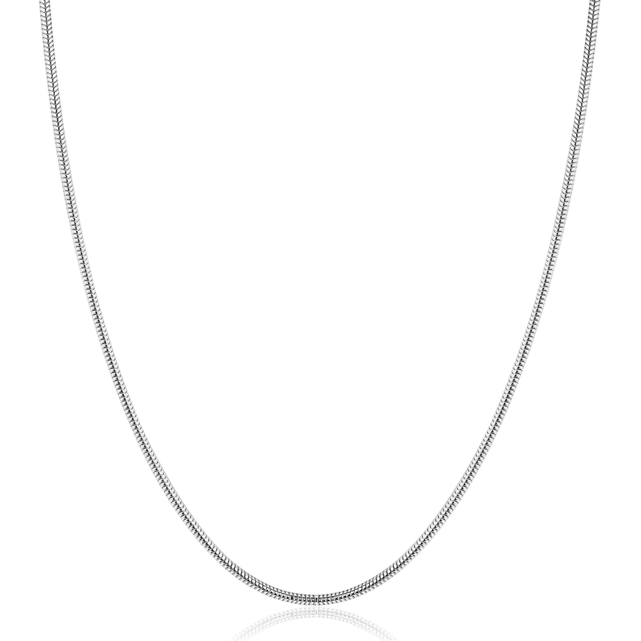 ZINZI zilveren ronde slangen ketting (1,6mm breed) 42-45cm ZIC2848