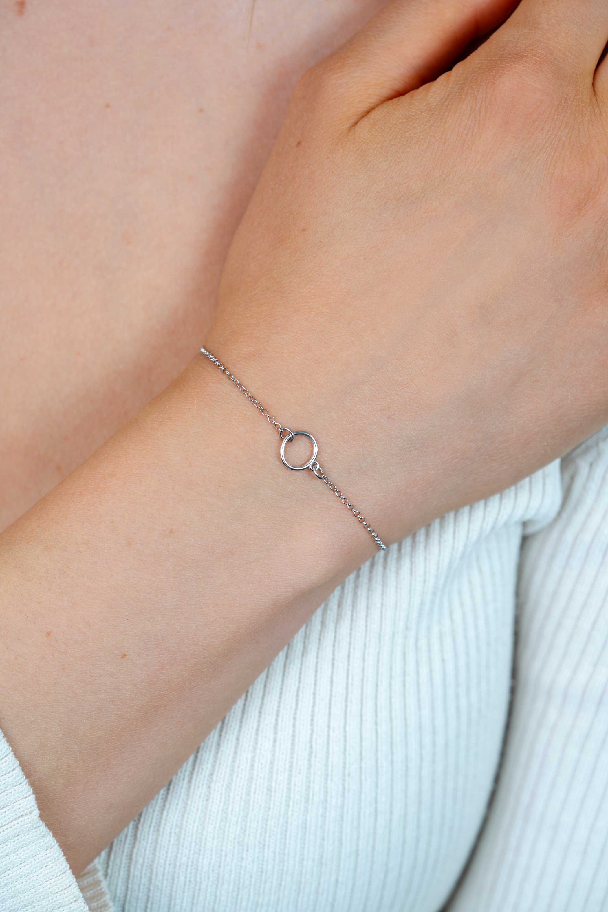 ZINZI zilveren armband met open rondje 16,5-19cm ZIA2523