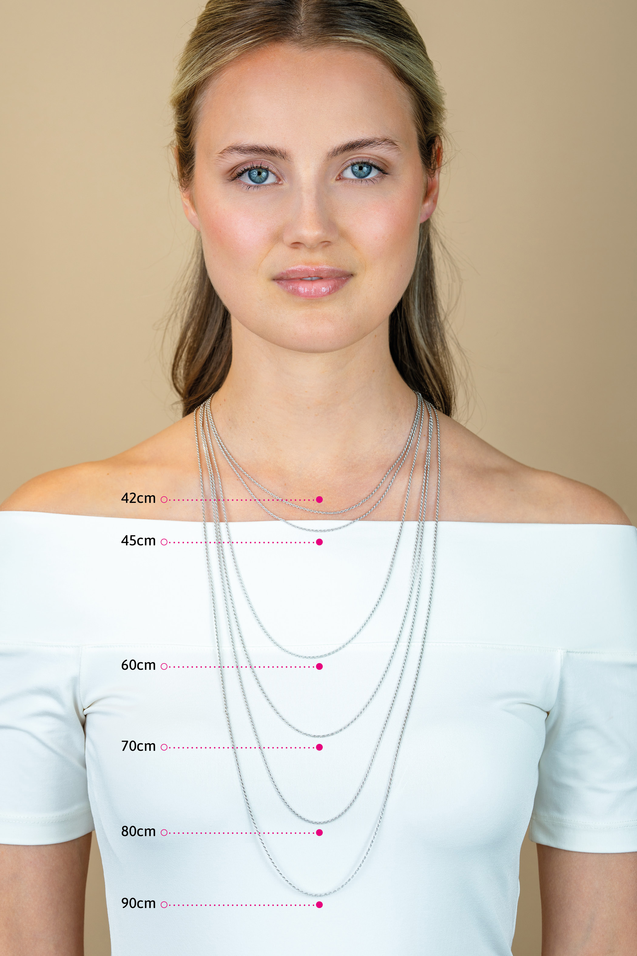 90cm ZINZI zilveren bolletjes ketting. 0,9mm breed ZILC-B90