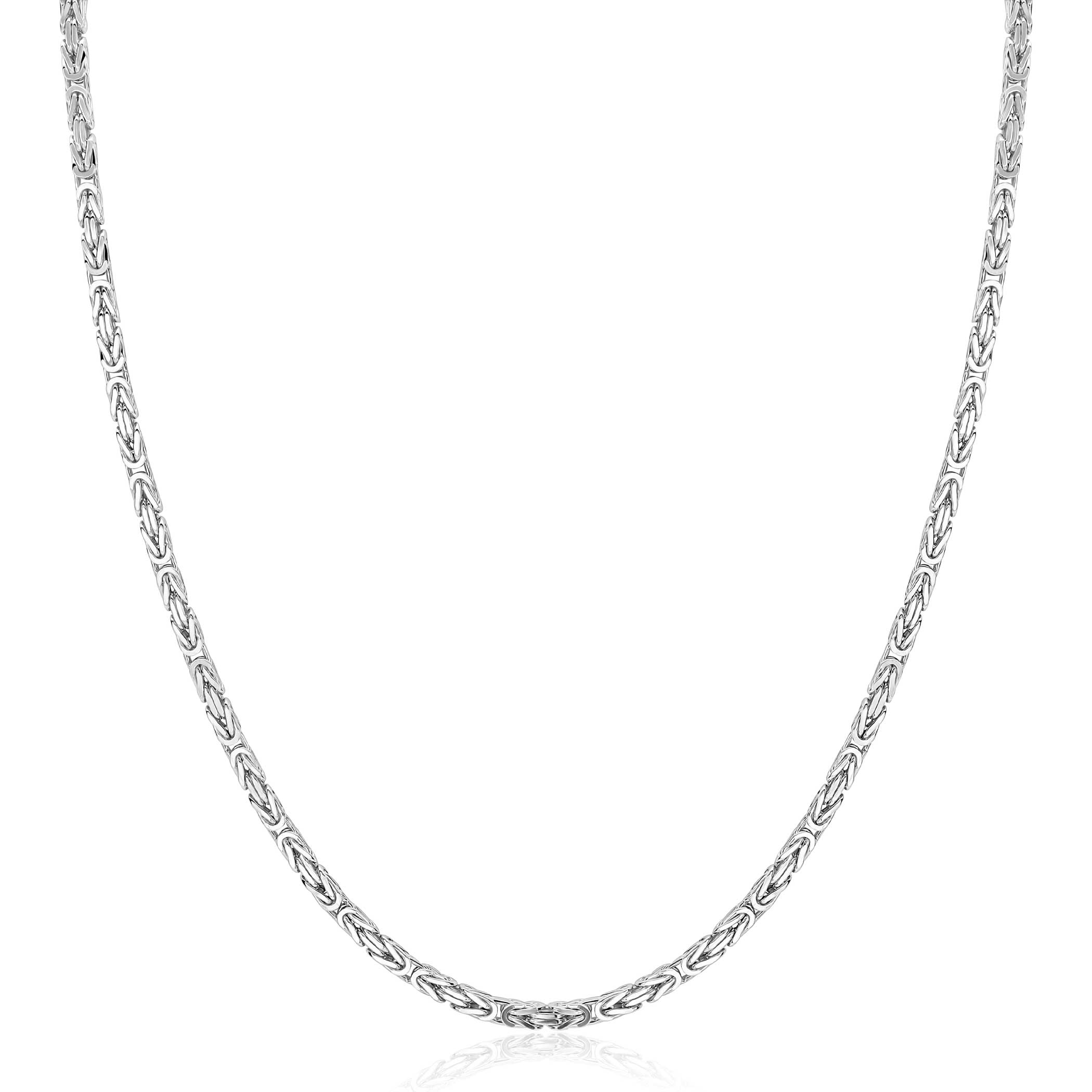 ZINZI zilveren massieve koningsschakel ketting (2mm breed) 42-45cm ZIC2846