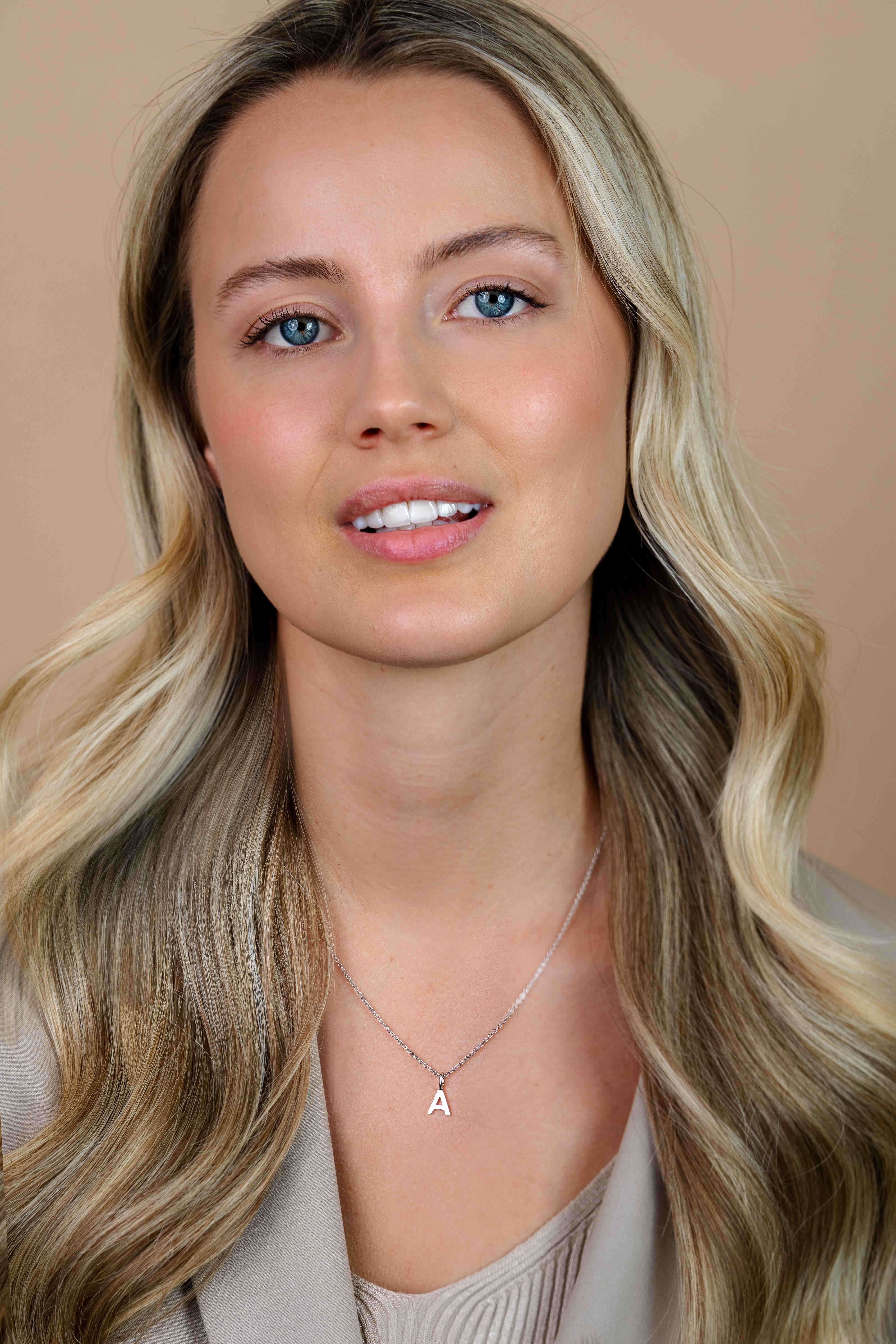 ZINZI zilveren letter hanger A ZIH2140A