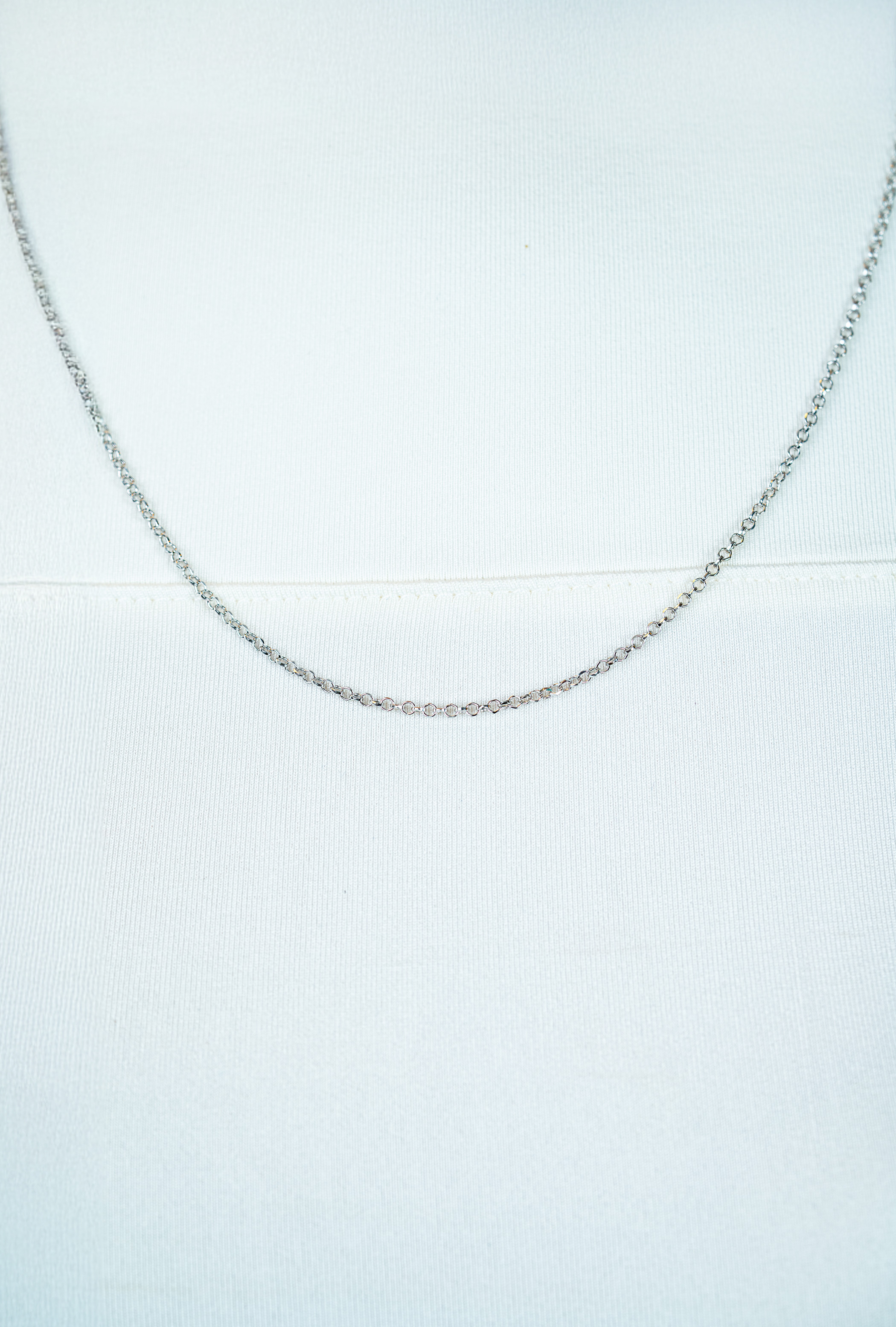 45cm ZINZI zilveren jasseron ketting ZILC-J45