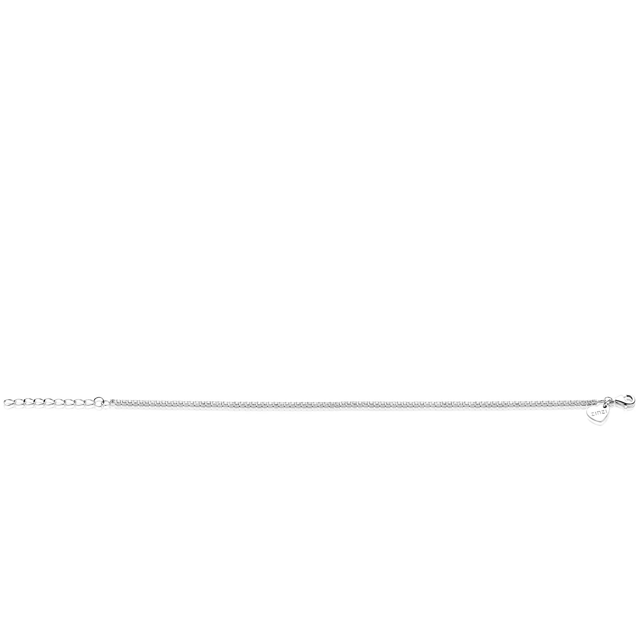 ZINZI zilveren tennis armband 1,7mm breed met rijzetting witte zirconia's ZIA2794