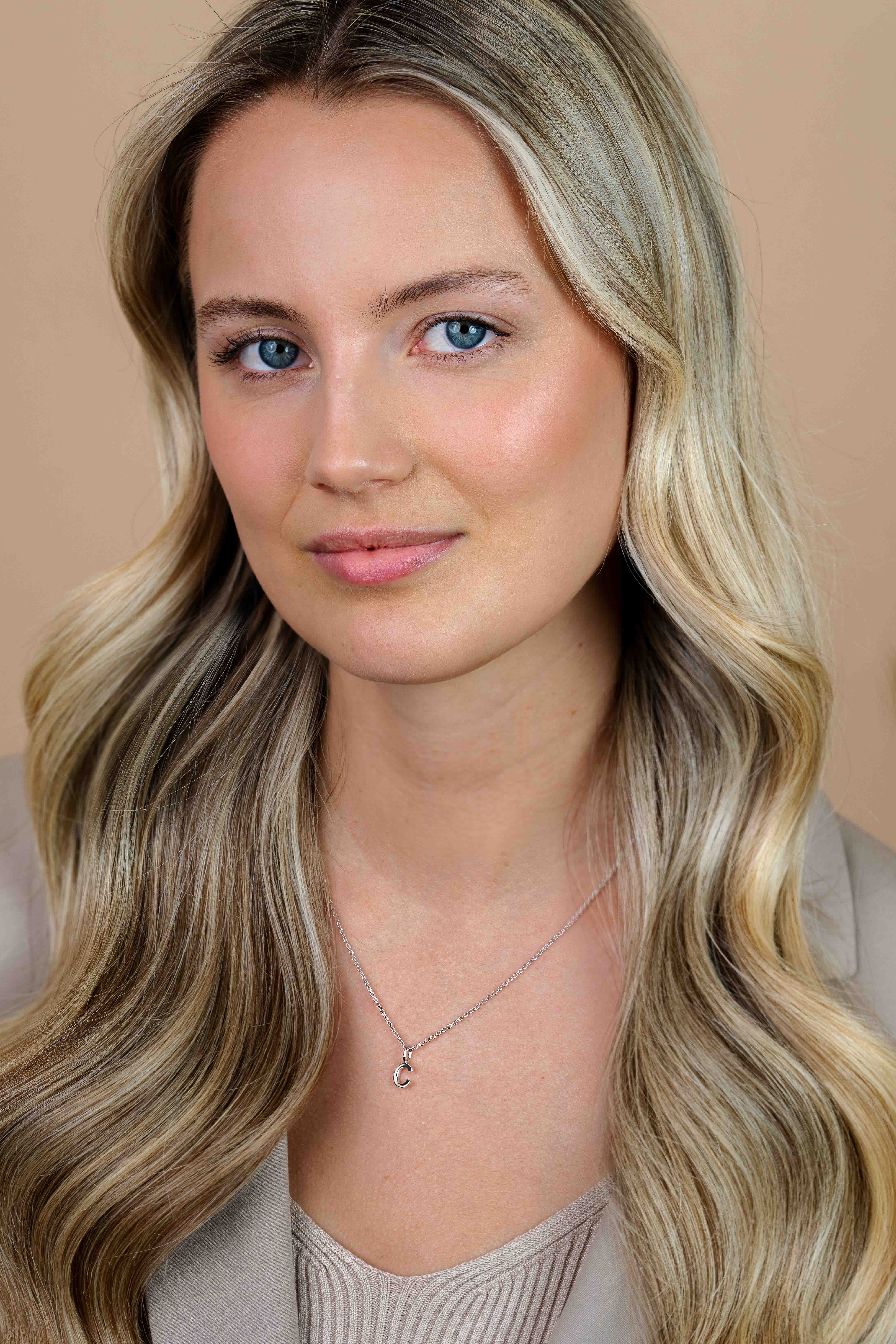 ZINZI zilveren letter hanger C ZIH2140C