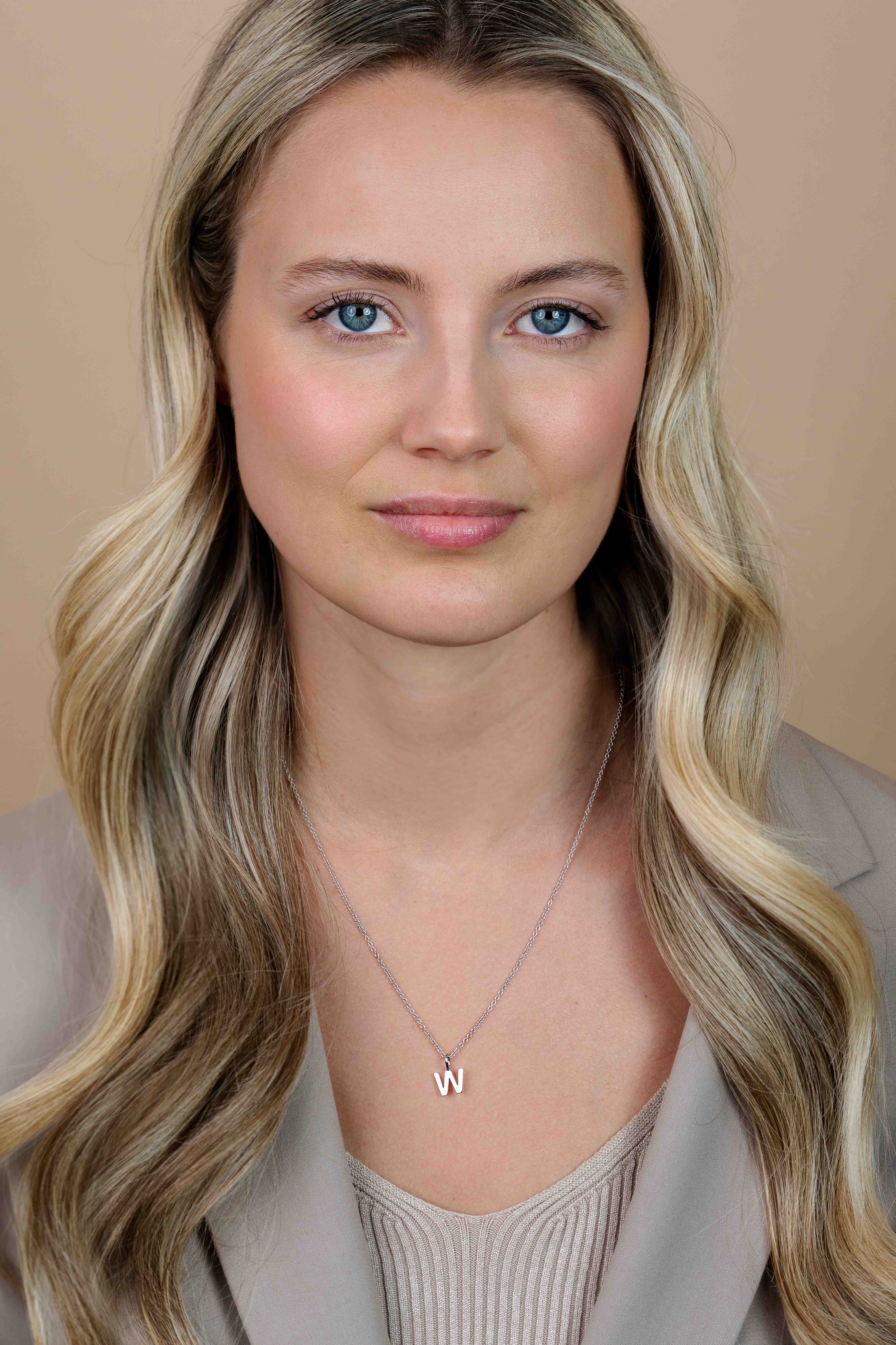 ZINZI zilveren letter hanger W ZIH2140W