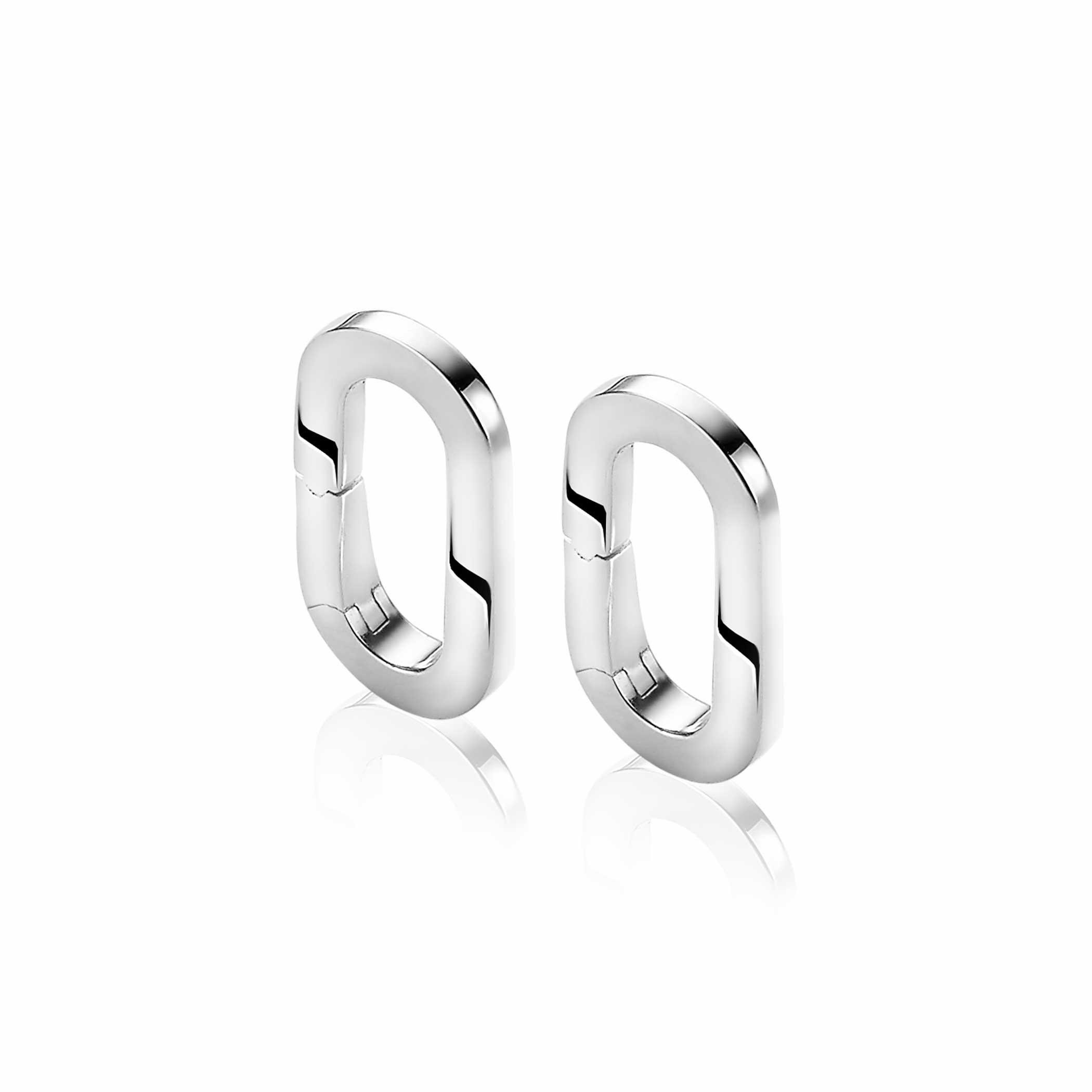 ZINZI zilveren ovale oorbedels  sluitring 16mm voor je losse hangertjes ZICH2060 (zonder oorringen)