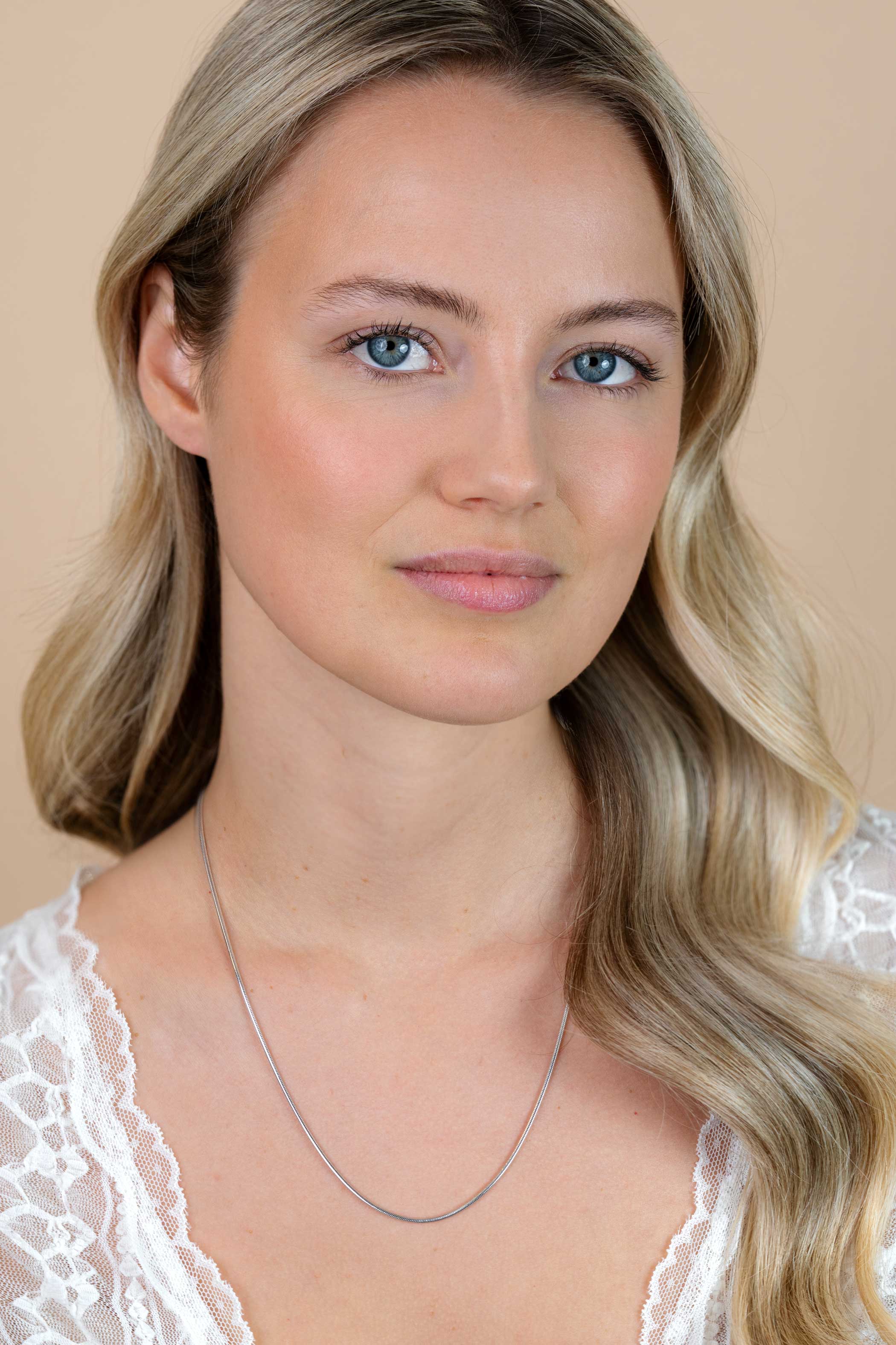 50cm Zinzi zilveren slangen collier 1,5mm breed ZISL15