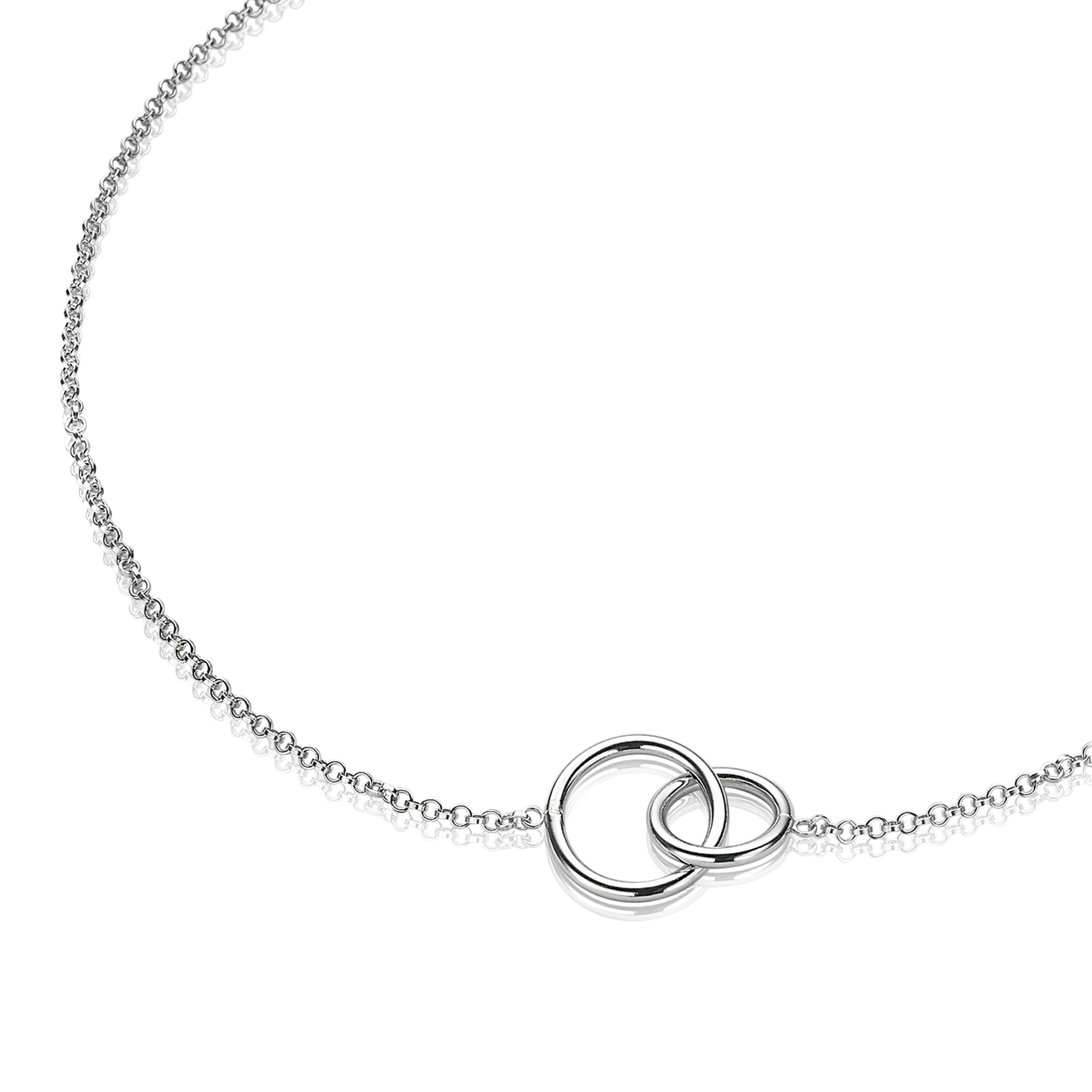 ZINZI zilveren choker 32+10cm rond ZICHOK1278