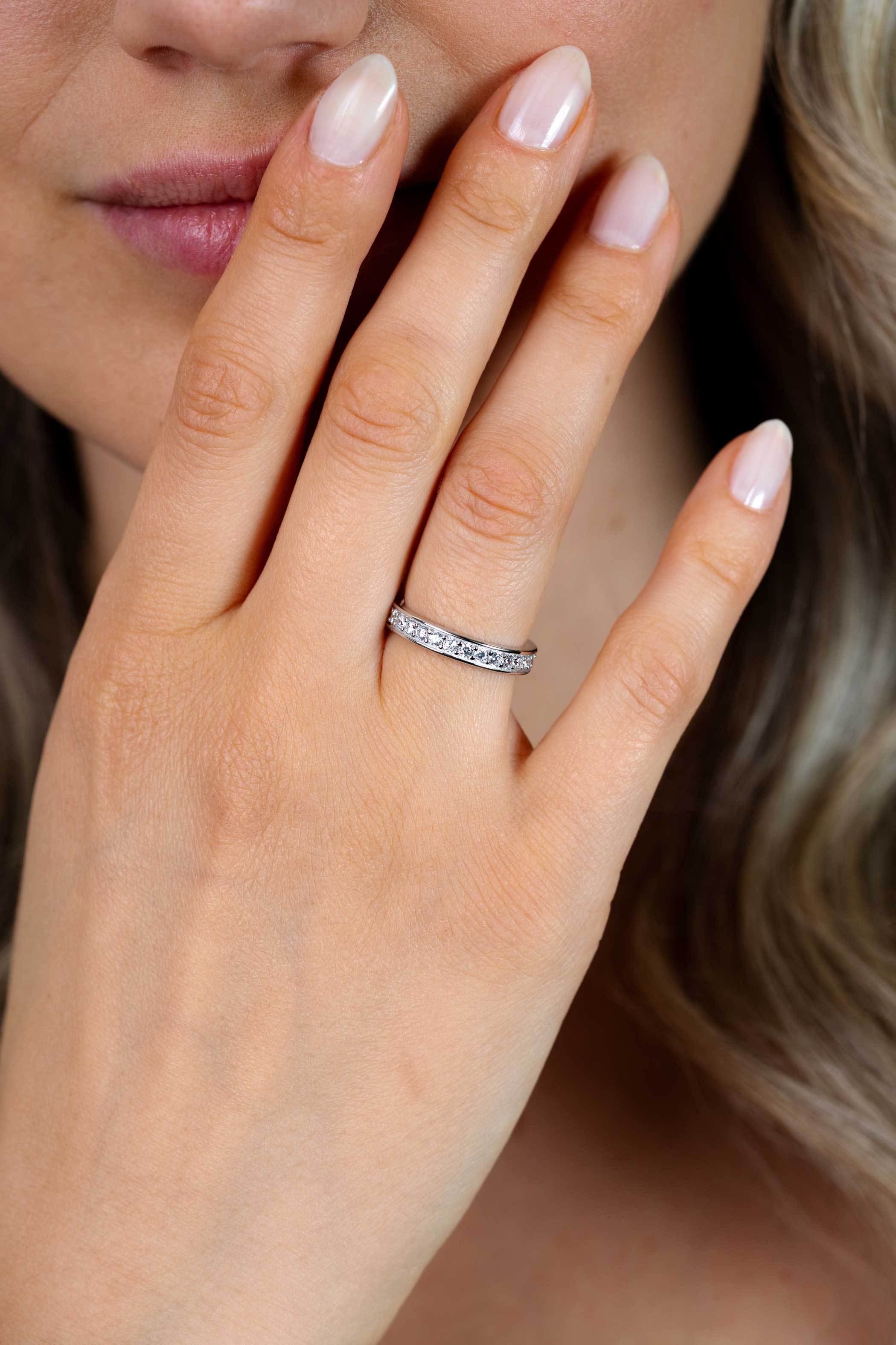 ZINZI zilveren ring wit ZIR2050