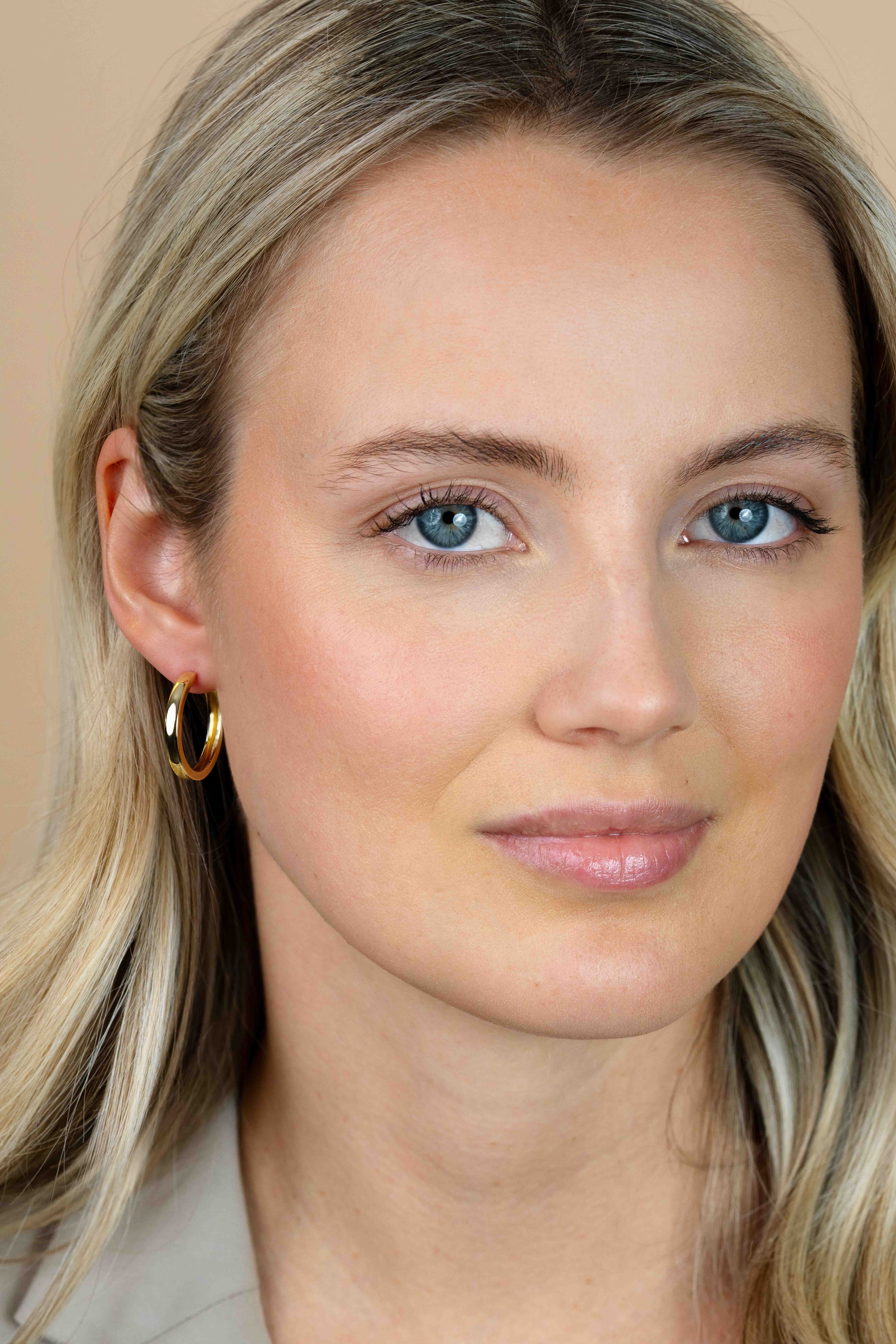 ZINZI gold plated zilveren oorringen 24 x 3mm met scharniersluiting ZIO192G