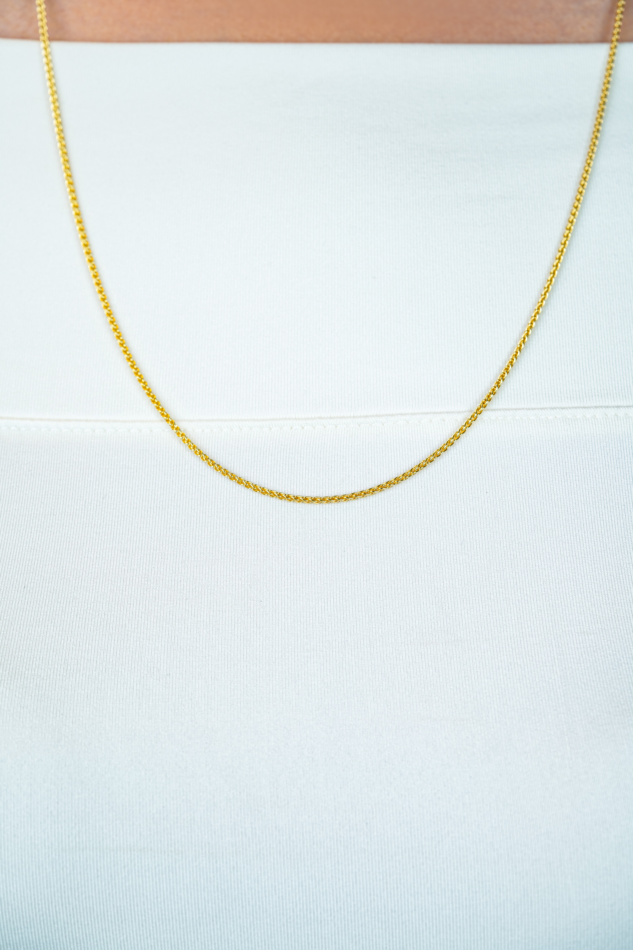 60 cm ZINZI zilveren palmier ketting geel verguld ZILC-P60G