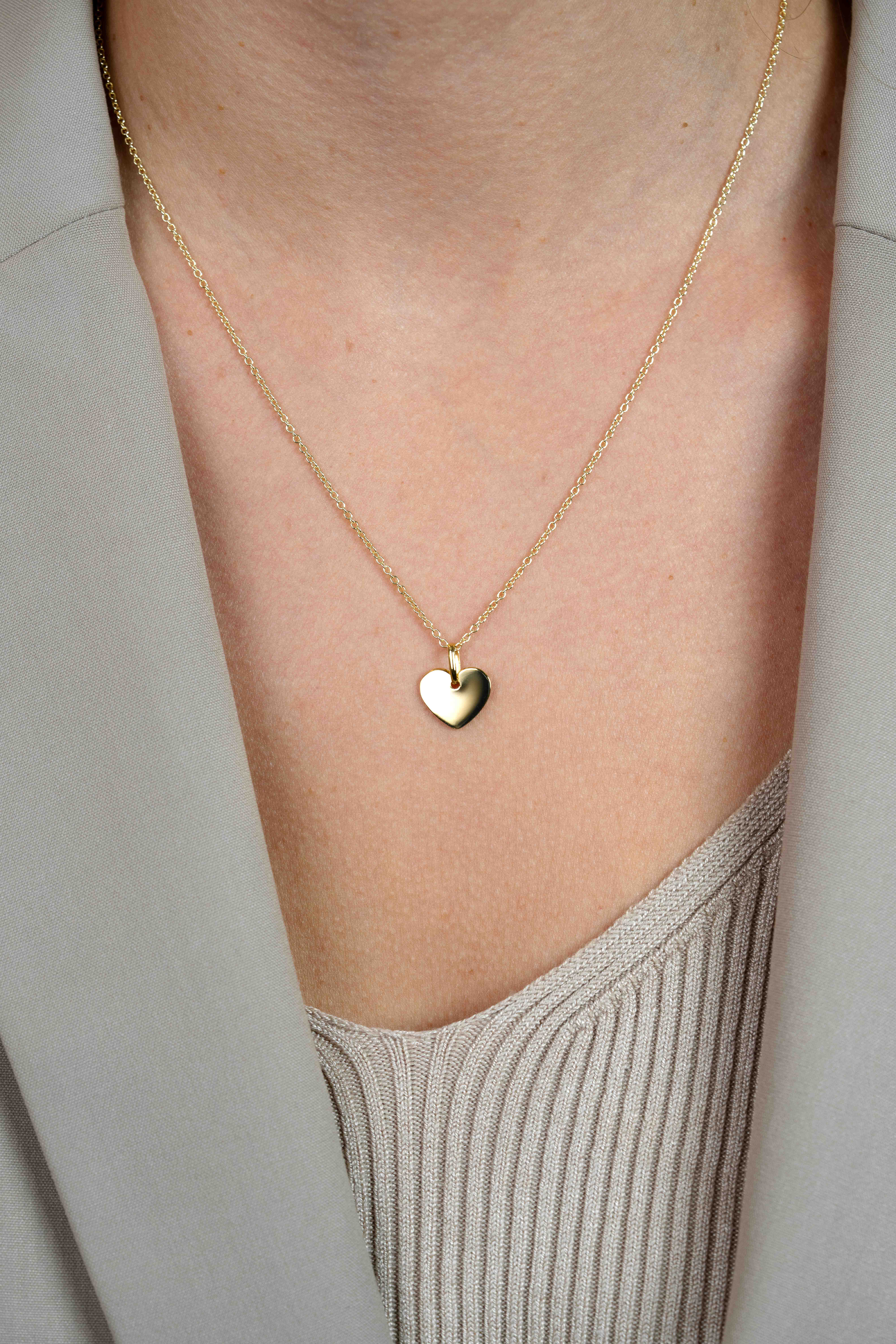 12mm ZINZI gold plated zilveren hanger glad hart voor gravure ZIH2346G12 (zonder collier)