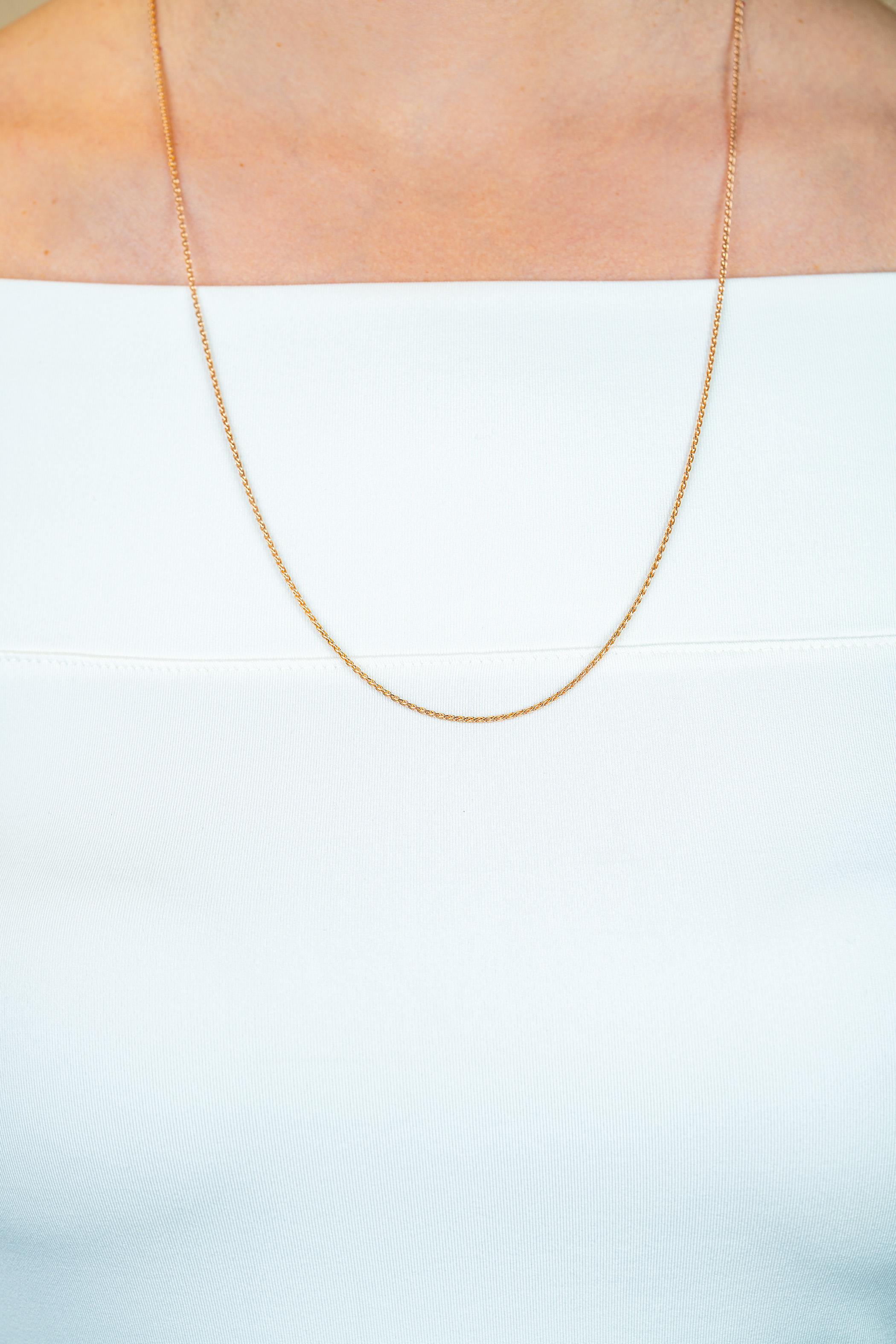 70 cm ZINZI zilveren palmier ketting rosé verguld ZILC-P70R