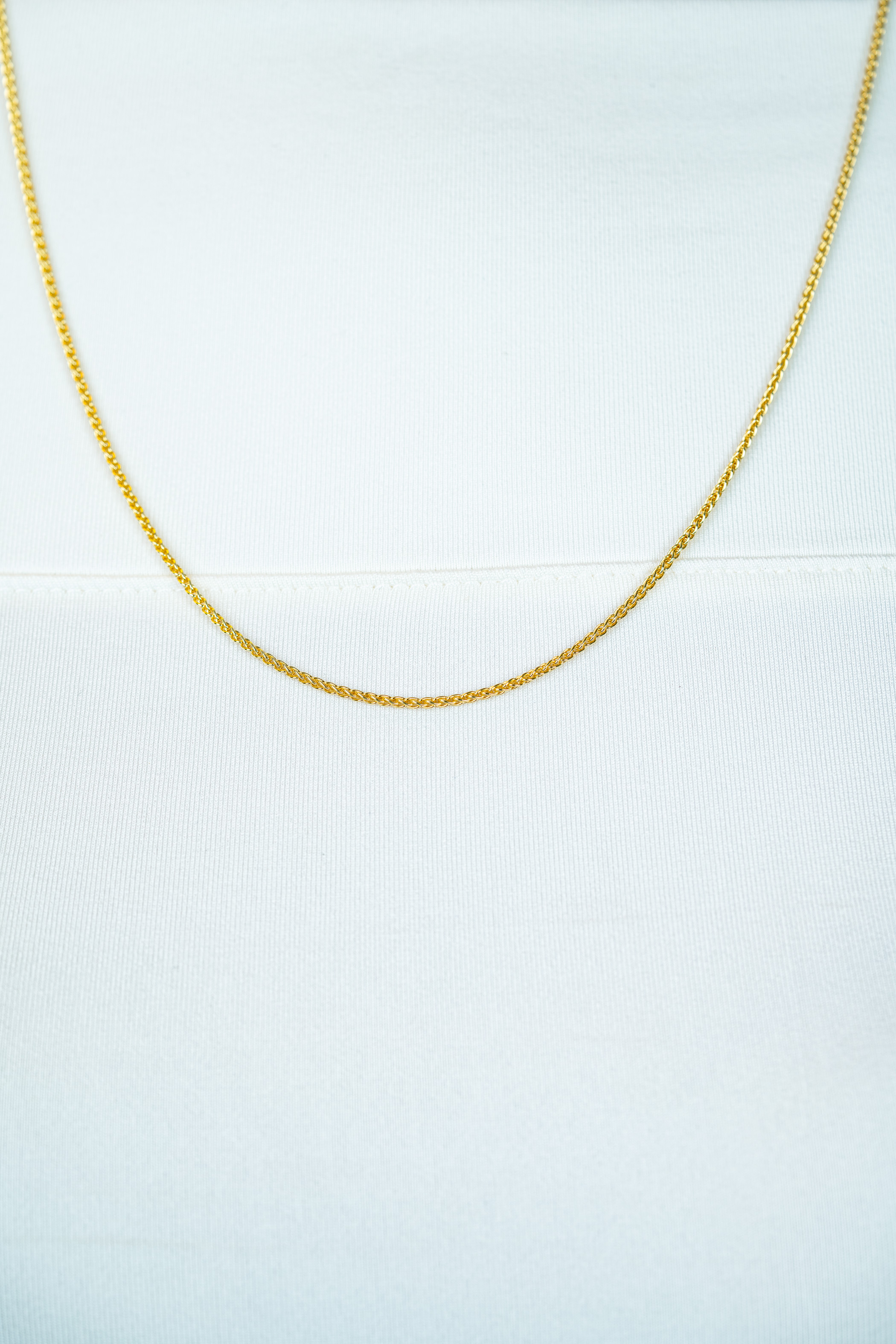 45 cm ZINZI zilveren palmier ketting geel verguld ZILC-P45G
