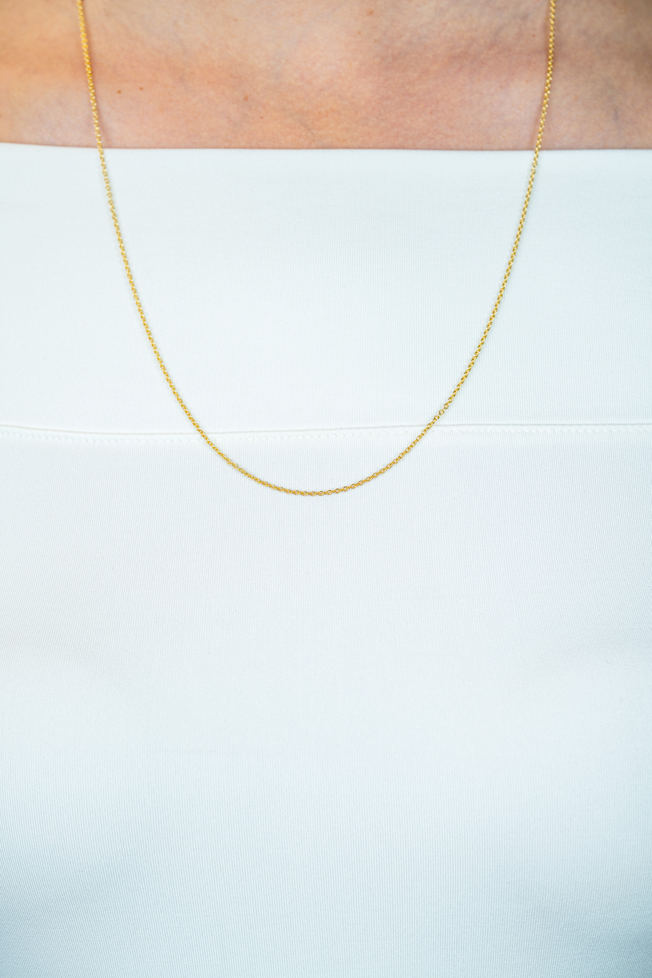 45cm ZINZI gold plated zilveren anker ketting ZILC-A45G