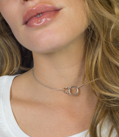 ZINZI zilveren choker 32+10cm rond ZICHOK1278