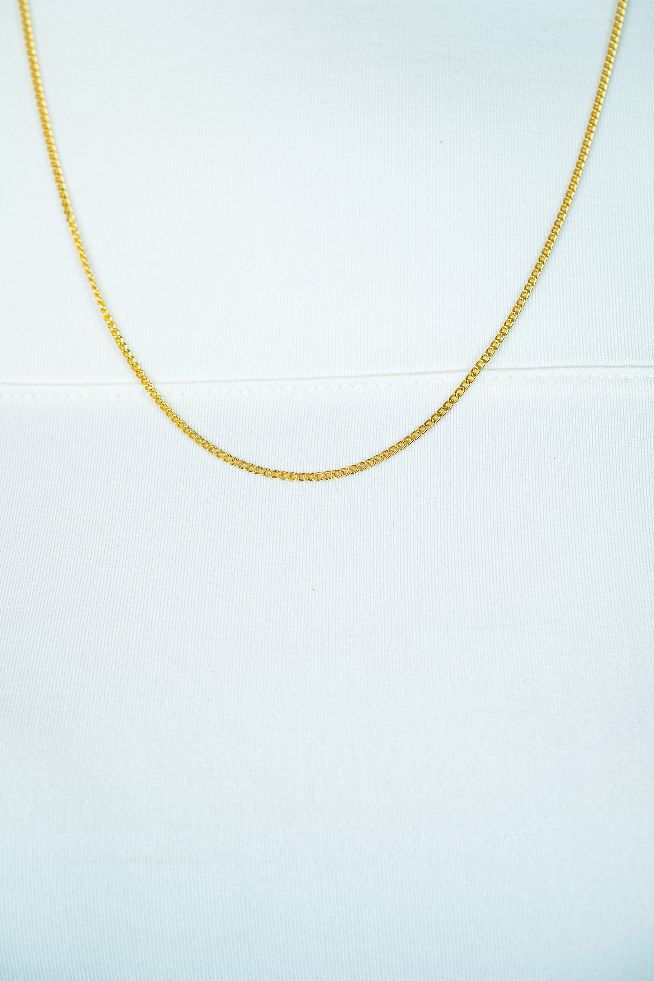 70cm ZINZI zilveren gourmet ketting gold plated. ZILC-G70G