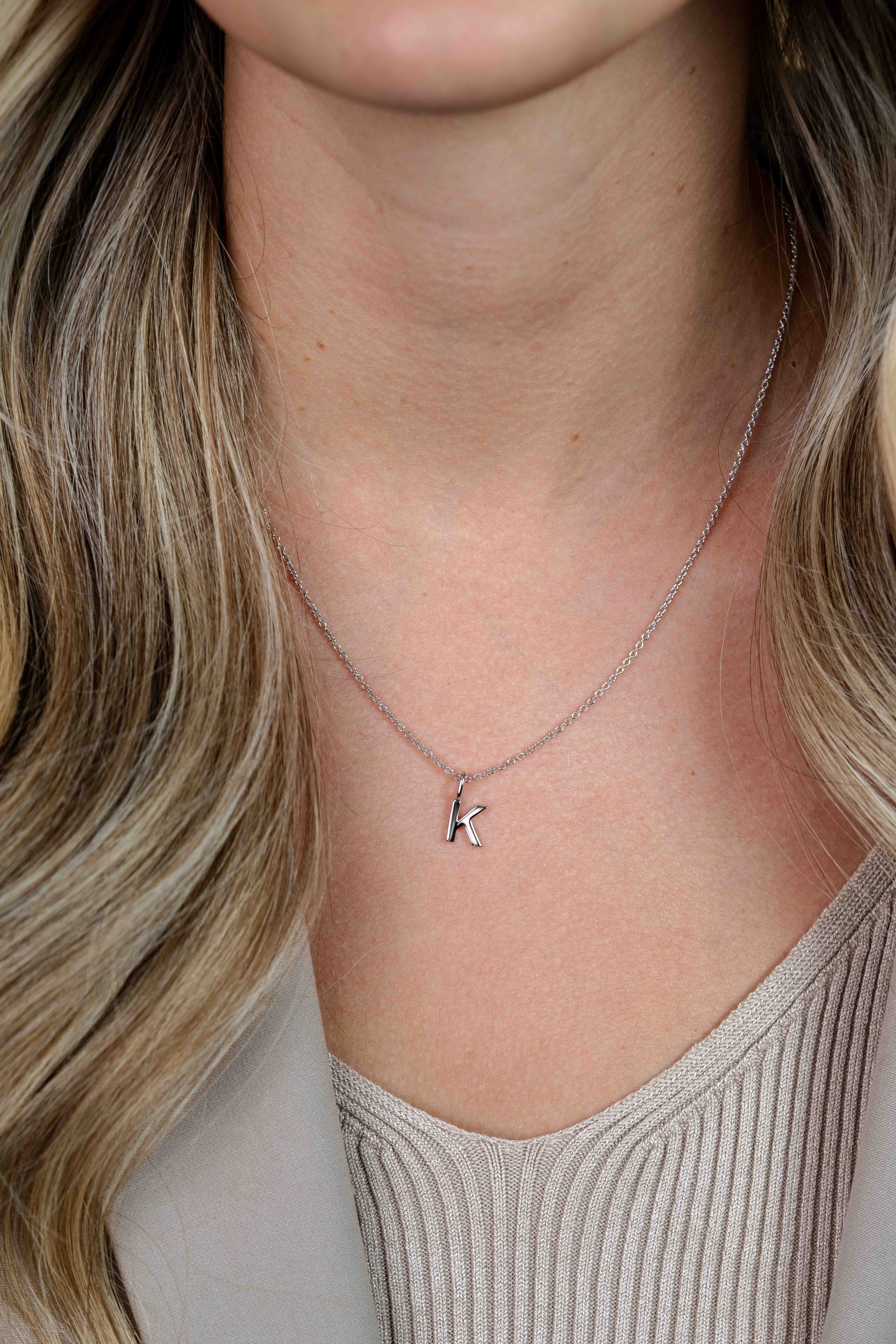 ZINZI zilveren letter hanger K ZIH2140K