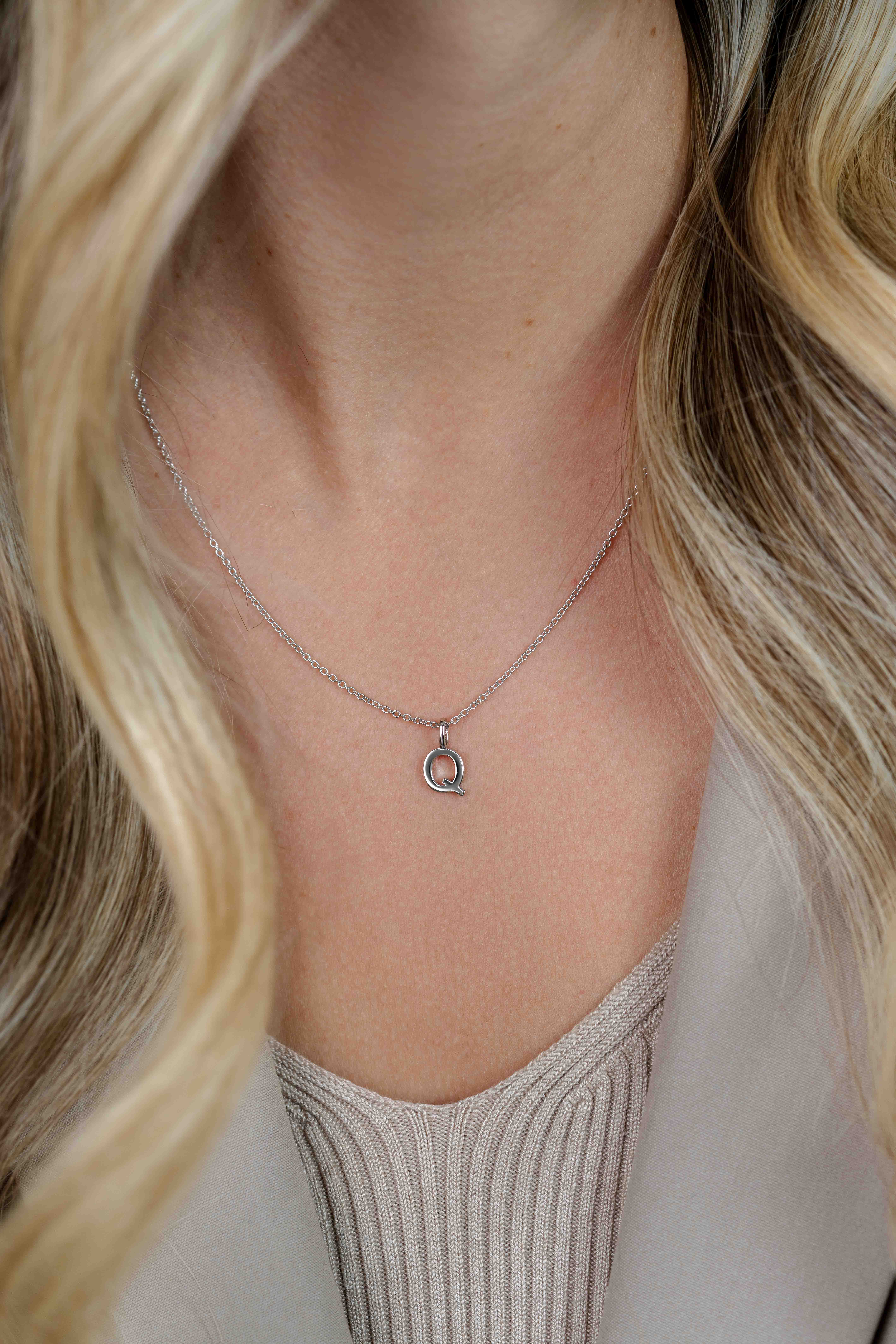 ZINZI zilveren letter hanger Q ZIH2140Q