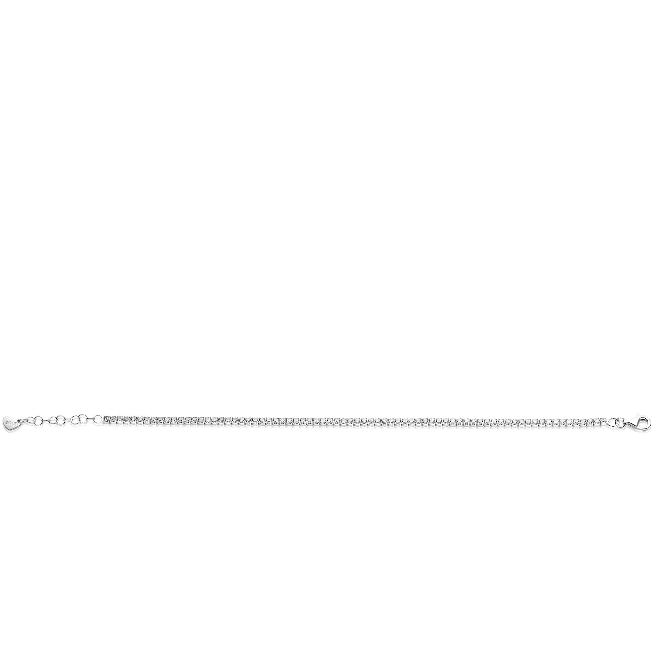 ZINZI zilveren tennis armband 2,1mm breed met rijzetting witte zirconia's ZIA2891