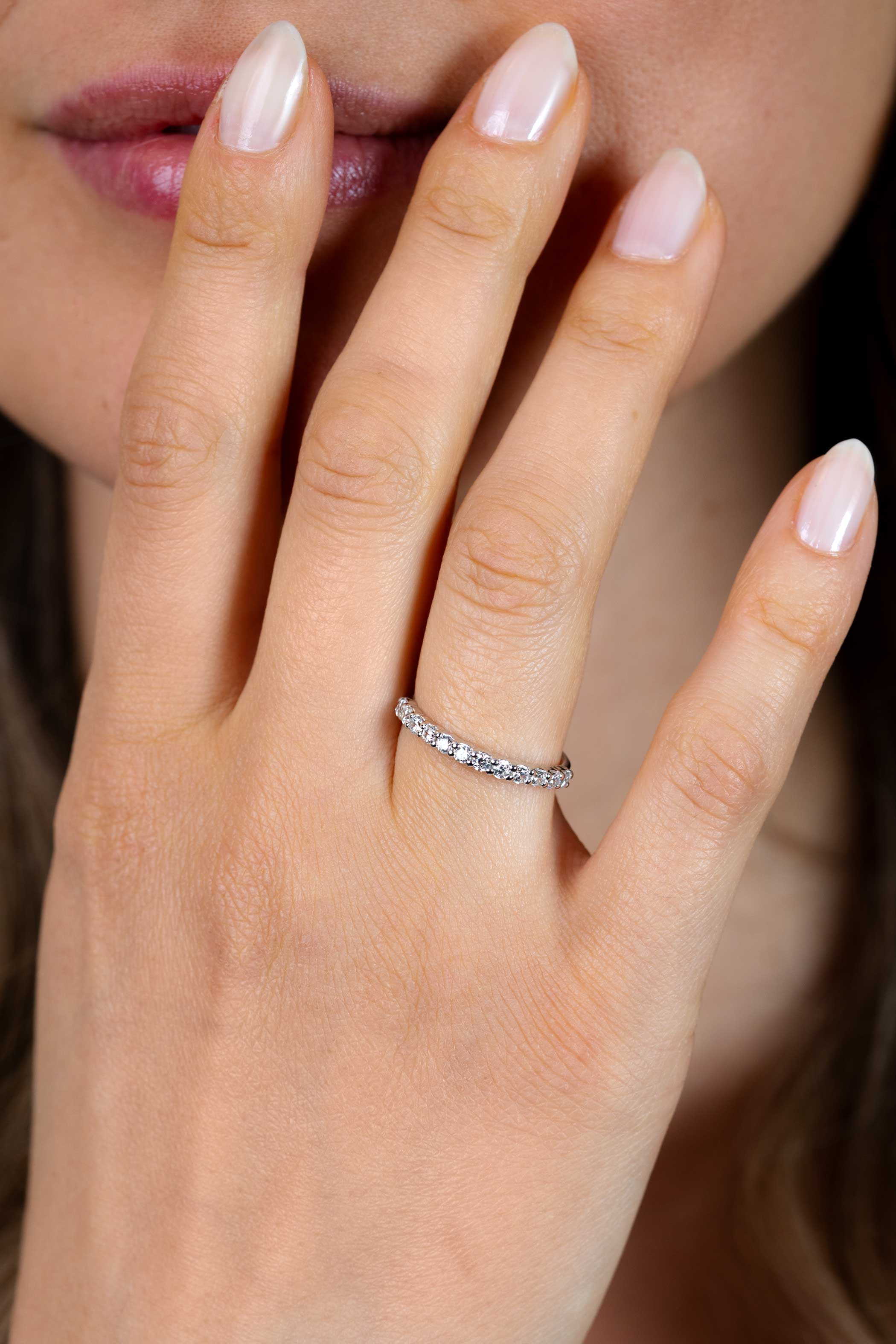 ZINZI zilveren ring wit ZIR827