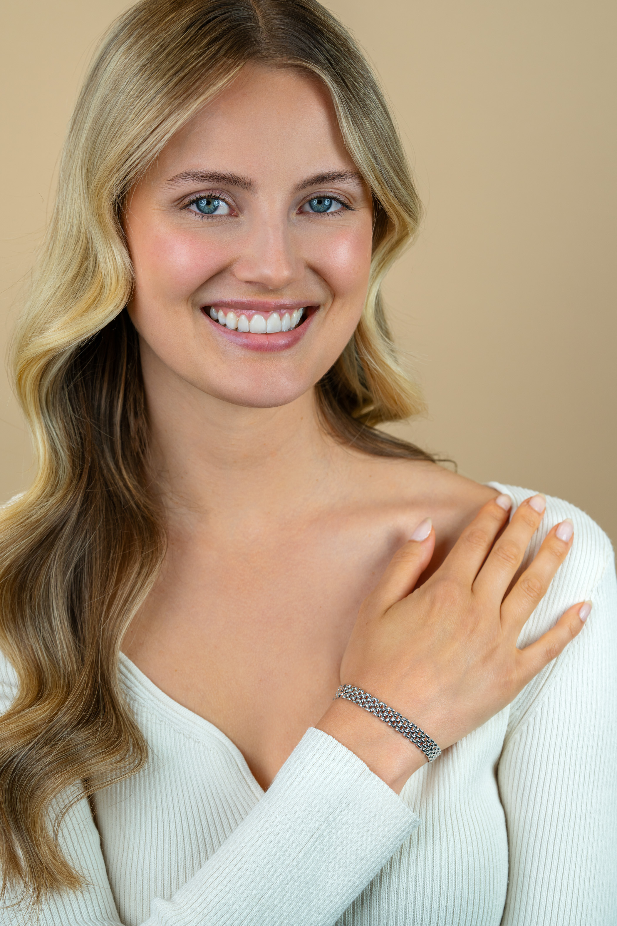 ZINZI zilveren armband met 8mm brede rolex-style schakel 16,5-20cm ZIA2289