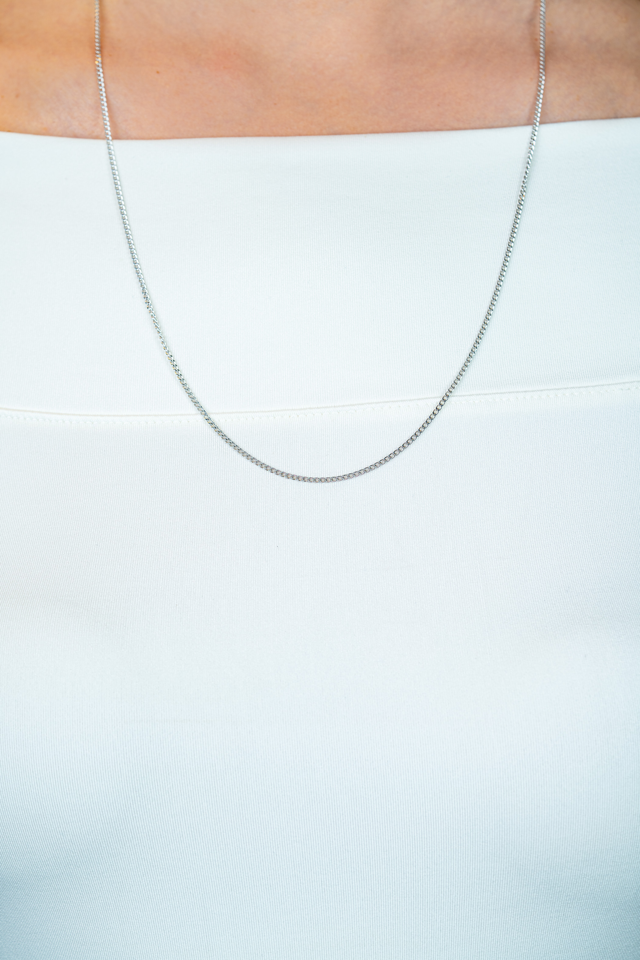 42cm ZINZI zilveren gourmet ketting ZILC-G42