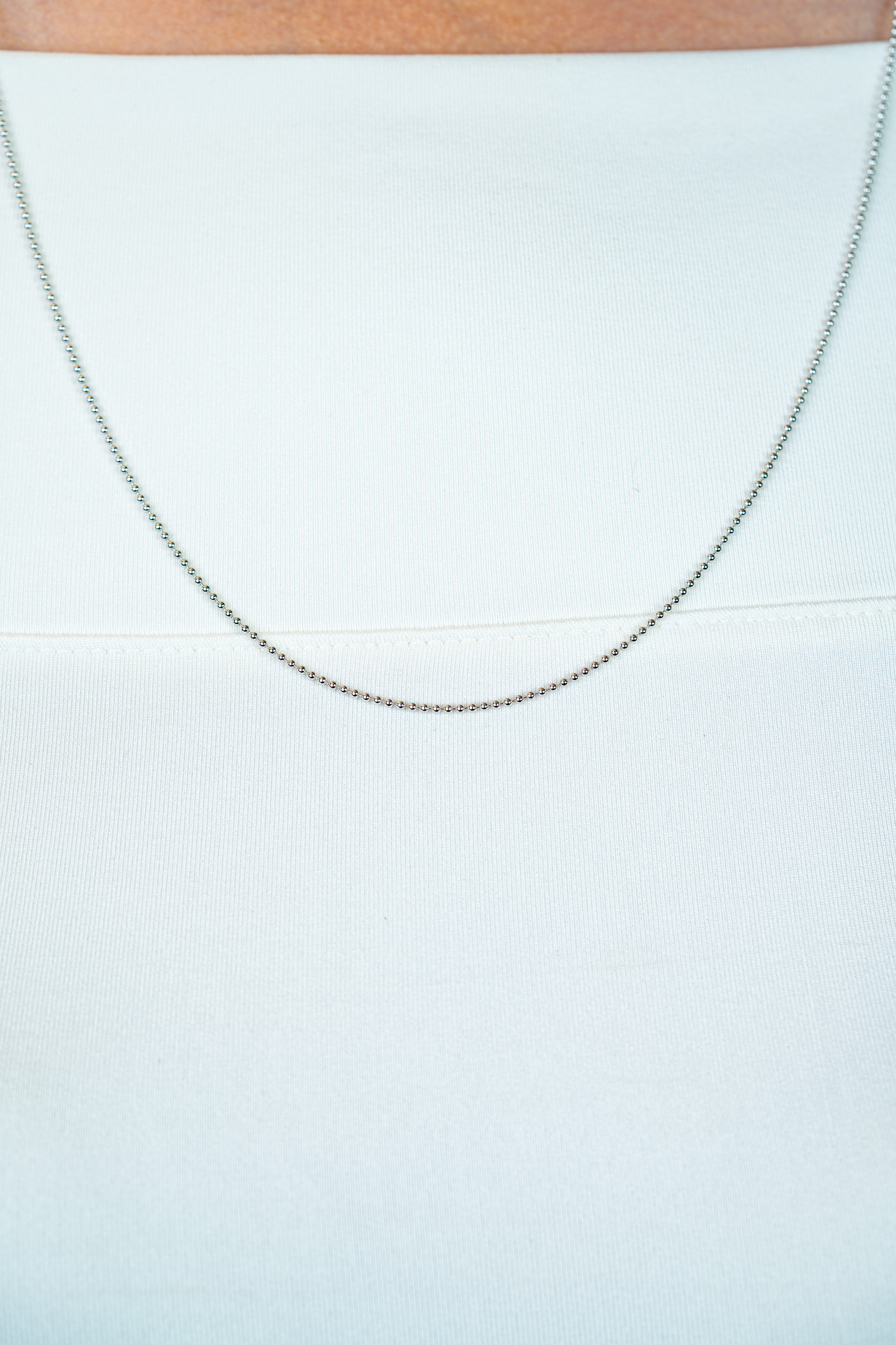 70cm ZINZI zilveren bolletjes ketting, 0,9mm breed. ZILC-B70