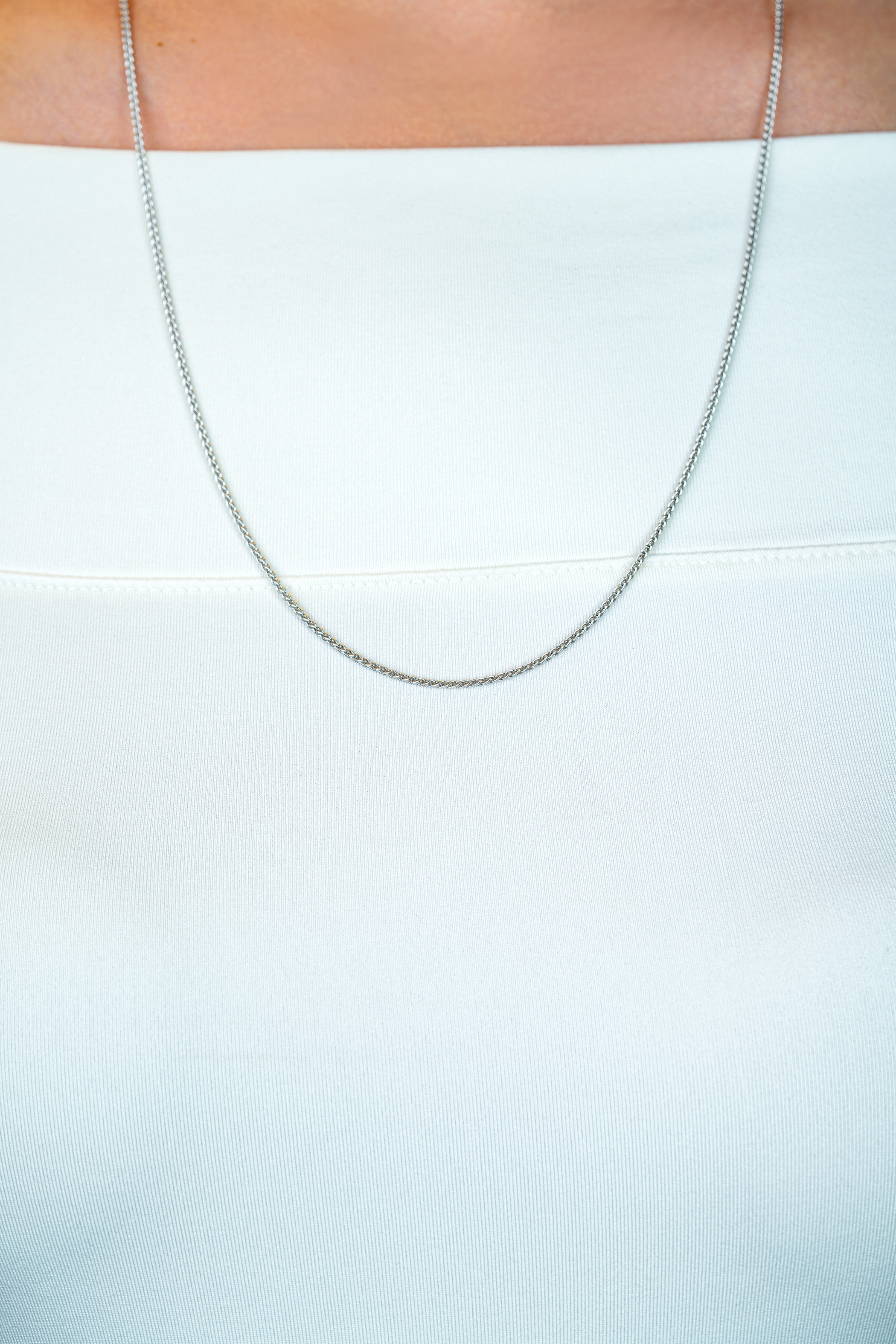 45cm ZINZI zilveren palmier ketting ZILC-P45