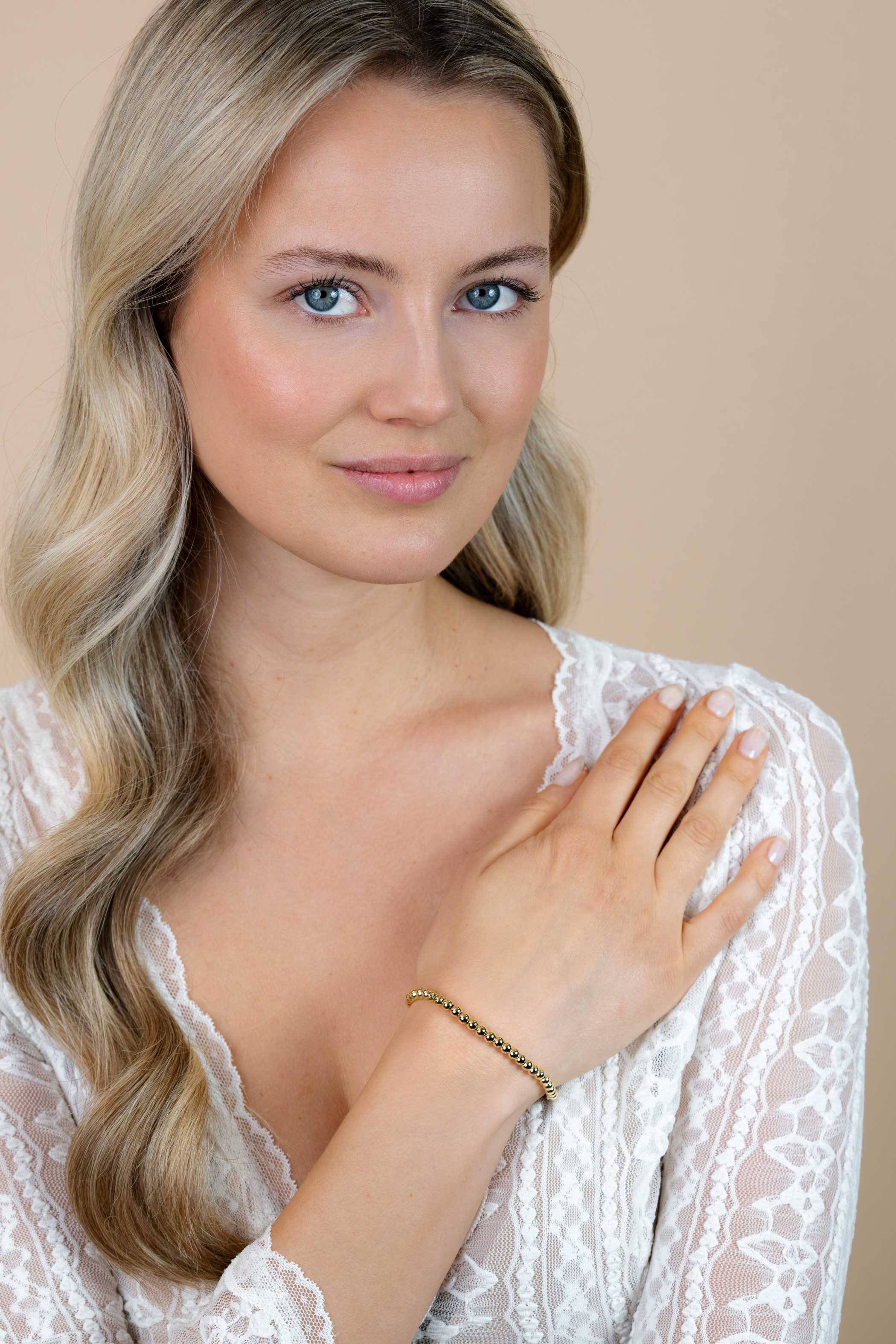 ZINZI zilveren jasseron armband geel verguld 5mm breed 19cm ZIA1009G