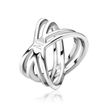 Mart Visser by ZINZI zilveren fantasie ring glad 19mm MVR12
