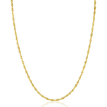 ZINZI Gold 14 karaat gouden massieve Singapore ketting 1,8mm breed 41-43cm ZGC501
