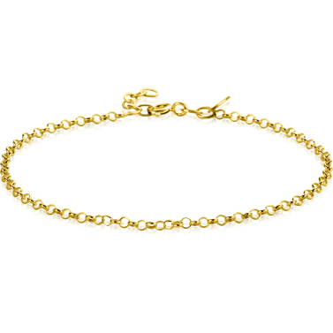 ZINZI Gold 14 krt gouden jasseron armband 2,2mm breed 18-20cm ZGA441