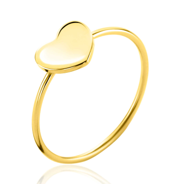 ZINZI Gold 14 karaat gouden ring met glanzend hartje ZGR486
C