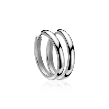 Zinzi zilveren oorringen 24 x 3mm glad met luxe klapsluiting ZIO192
