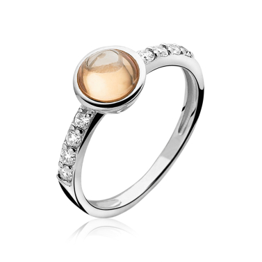 ZINZI zilveren ring champagne ZIR927CC