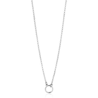 ZINZI zilveren ketting met open rondje 40-45cm ZIC2523