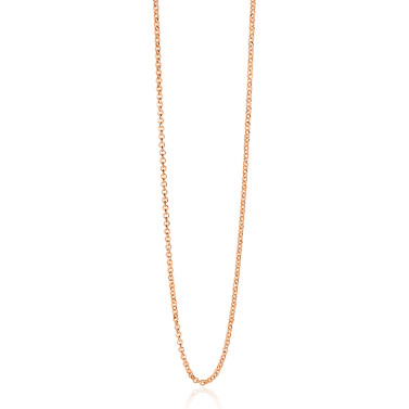 45cm ZINZI zilveren jasseron ketting rosé verguld ZILC-J45R