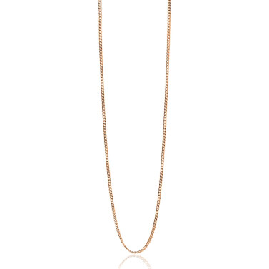 42cm ZINZI zilveren gourmet ketting rosé verguld ZILC-G42R