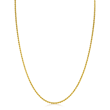 80cm ZINZI gold plated zilveren koord ketting ZILC-K80G