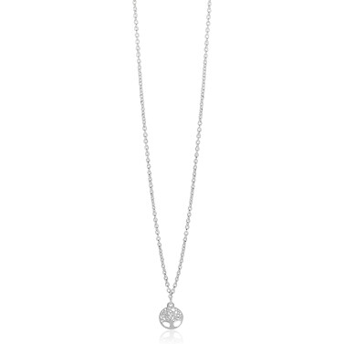 ZINZI zilveren ketting met levensboom hanger 8mm 42-45cm ZIC-BF139

