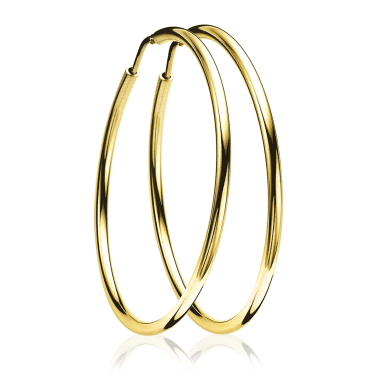 ZINZI zilveren oorringen geel verguld 45x2mm ZIO436G
