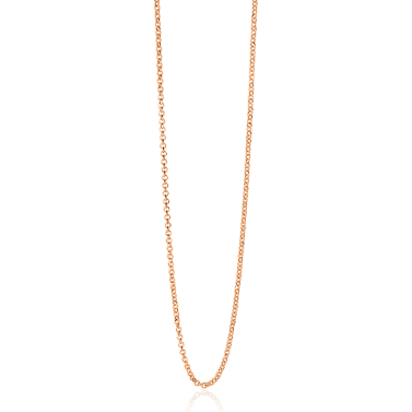 90cm ZINZI zilveren jasseron ketting geel verguld ZILC-J90R