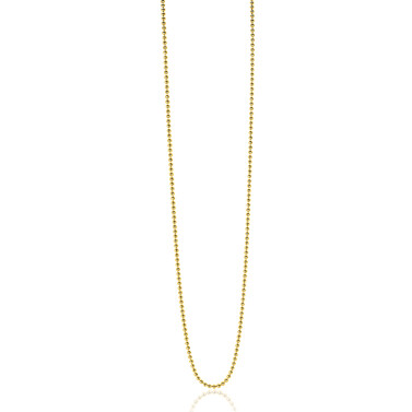 70cm ZINZI zilveren bolletjes ketting gold plated. 0,9mm breed ZILC-B70G