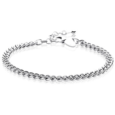 ZINZI zilveren massieve gourmet armband 4,3mm breed 17,5-21cm ZIA2851