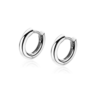 Zinzi zilveren oorringen 12 x 2mm glad met luxe klapsluiting ZIO194