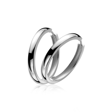 Zinzi zilveren oorringen 28 x 3mm glad met luxe klapsluiting ZIO193