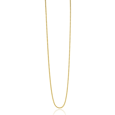 45cm ZINZI zilveren bolletjes ketting geel verguld ZILC-B45G