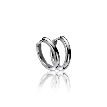ZINZI zilveren oorringen 15 x 2mm glad met luxe klapsluiting ZIO401